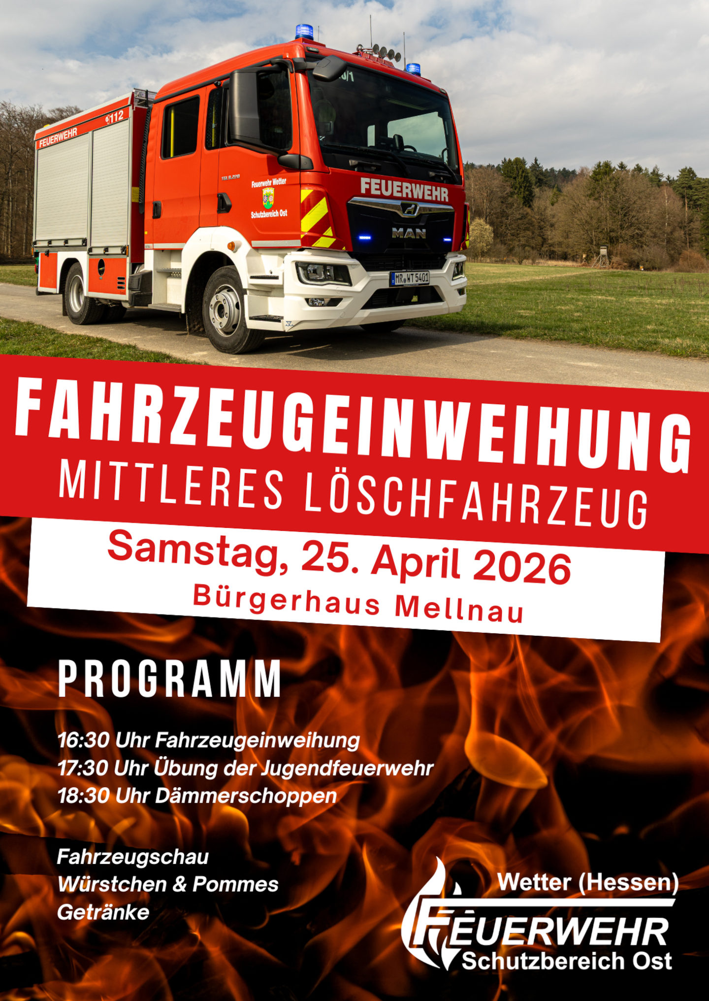 Fahrzeugeinweihung MLF Sb Ost der Feuerwehr Wetter, Mittleres Löschfahrzeug