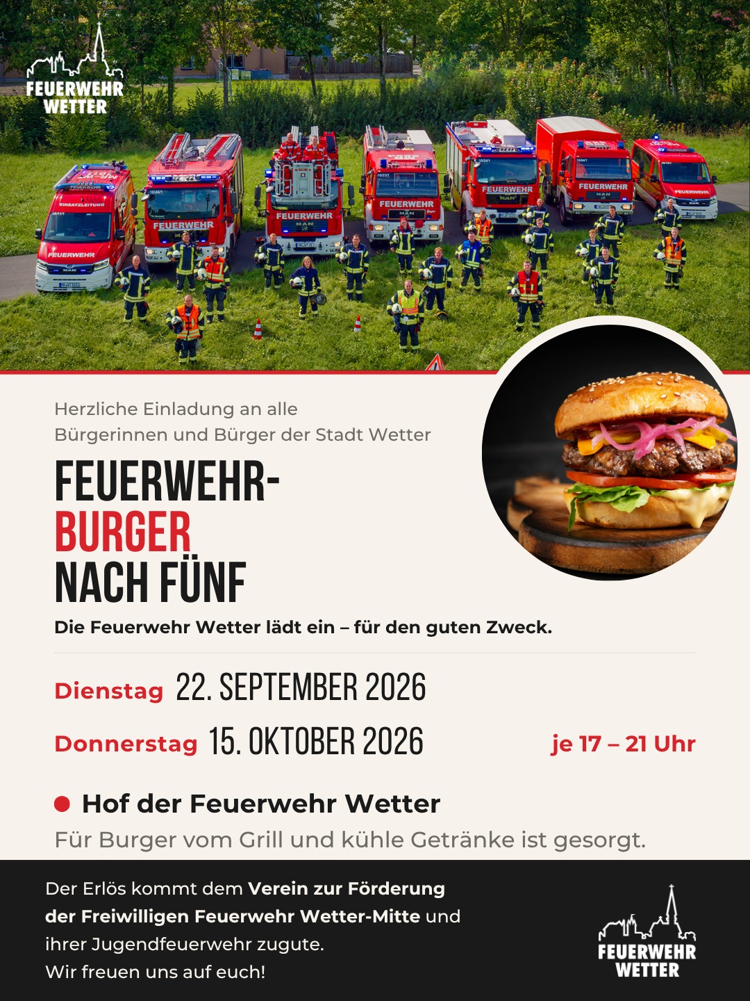 Feuerwehr Burger nach fünf